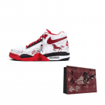 Nike Flight Legacy Vintage Korvpallijalatsid Meeste poolk&otilde;rged Valge Punane Must BQ4212-100 41