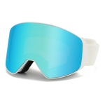 Uued k&otilde;rgekvaliteedilised kahekihilised uduvastased m&auml;gironimis- ja suusaprillid, magnetiline kinnitus l&uuml;hin&auml;gelikele, lumepimedusevastased prillid Magnetic white frame+Blue blue