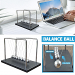 7 Balls Mechanic Curve Newton Pendulum Ball Metal Newton's Cradle Kids Enlightenment Gifts Stress Relief Desk Ornaments Decor hall