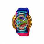 G-Shock Metal Evolution Mehaaniline S&uuml;da Mini Vulkaan Vikerkaare Ring Piiratud V&auml;ljalase Suur Ketas Kvartsmehhanism Vaikne Rihm Meeste kellad GM-110RB-2A Multicolor Watch Dial