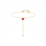 Swarovski Ikooniline Luik Y Kaelakee Naiste kaelakee Punane Kuld 5527408 Box (Random Color)
