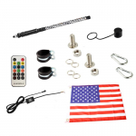 2 tk 4FT 5050RGB Bluetooth ja puldiga v&auml;rvilised spiraalsed LED-piitsvalgustid Valgustatud antennipiitsad ATV Polaris RZR jaoks