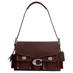 Coach Soft Tabby 26 Metallist Logo Klapp Nahast K&auml;sikott &Otilde;lakott Keskmine Naiste k&auml;ekotid Tume-Pruun CU124-LHMPL Basic Set (Bag+Dust Bag)