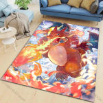 Klassikaline P-P0k&eacute;m0n Charizardi Prindiga Vaip Elutuba Magamistuba Diivan Suure Pinnaga Dekoratiivvaibad Laste M&auml;ngimine Libisemisvastane Matt Suurep&auml;rased Kingitused 100x120cm (39x47in)