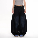 RogueWave Y2K Kotid teksap&uuml;ksid Unisex Trendikad Vabaaja Laiad teksap&uuml;ksid High Street Kvaliteet Ameerika Stiil Streetwear &Uuml;lem&otilde;&otilde;dulised p&uuml;ksid XXXL(82.5-90)kg black