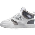 Jordan Sky Jordan 1 Leather High top Kids' Skateboarding Shoes Gray White Children Aged 3 7 Years Old BQ7197-011 28 gray