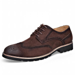 Meeste Nahast Kingad Suurus 38~46 Brogue Ametlikud Kingad Mees Pulma Nahast Sotsiaalne Kingitus Mehelik Retro Suede Nahk 38