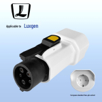 Qiao Yi J1772 V2L toiteadapter elektriautodele 16A EL kahekontaktilise pistikupesaga white