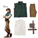 Halloweeni Rapuntsel ja Flynn Rider Muinasjutu Cosplay Kost&uuml;&uuml;m L black