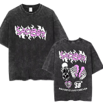 Pestud Vintage Junior H Las Flores Sad Boyz Tuuri Merch Tr&uuml;kitud T-s&auml;rgid Mehed Naised Mood Hip Hop &Uuml;le suurusega L&uuml;hikeste Varrukatega T-s&auml;rgid S black