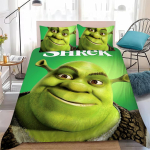 S-Shrek Multikas Naljakas Tekikott Komplekt Kodu Stiilis Voodipesu Pehme Pesu Pol&uuml;ester Voodi 3 Osaline Komplekt &Uuml;li&otilde;pilaste &Uuml;hiselamu Kingitus EU Single(135x200cm) yellow
