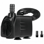 Sukelpump 110V 2000L/H 20W, Maksimaalne t&otilde;stek&otilde;rgus 2M, 3 otsiku ja 6 iminapaga akvaariumi, h&uuml;dropoonika, veeelemendi jaoks 20W