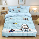 Argentiina Jalgpall Tekikottide Komplekt Jalgpallit&auml;ht Messi Voodipesu Komplektid Lastele T&auml;iskasvanute Magamistuba Tekikott Padjap&uuml;&uuml;r &Uuml;ksik Kahekordne 100x135cm-2pcs gray