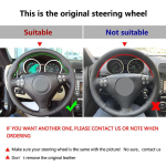 Mercedes Benz C SLK klassi W203 R171 2004 2005 2006 2007 2008 Autole K&auml;sit&ouml;&ouml;na &Otilde;mmeldud Rooliavausega Nahkkatte Liist punane