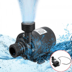 &Uuml;livaikne veepump Mini DC 12V 19W 800L/H Harjadeta mootor Sukeldatav Akvaariumi veepump Tiigi Purskkaev Kalapaak Aed must