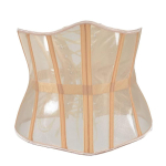 Naiste pikk pitsist bustier-rinnahoidja, paelaga, peokorsett Xs beež