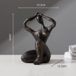 Vaik K&auml;sit&ouml;&ouml; Realistlik Figuur Skulptuur Abstraktne T&uuml;druk Jooga Figuriin Dekoratiivsed Figuriinid Kodu Kaunistamise Tarvikud