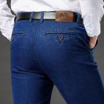 Kevad ja S&uuml;gis Uued Denim Sirge S&auml;&auml;rega &Auml;rip&uuml;ksid Mitmek&uuml;lgsed P&uuml;ksid Meestele 29