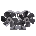 Mini kaminaventilaator 12 labaga, kuumusega toidetav pliidiventilaator, puiduklotsi tule ventilaator, vaikne 1 gray
