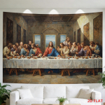 Hiiglaslik Viimase &Otilde;htus&ouml;&ouml;gi Vaip Seinale Riputatav Piibellik Kunst Jeesus Kristus Kristlik Usuline Seinamaaling Dekoratsioon Kodu jaoks 150X200CM