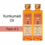 2 X Auravedic Kumkumadi &otilde;li Puhas safran Naha heledamaks muutmiseks ja s&auml;ra andmiseks, 100 ml