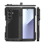 shellbox Samsung Galaxy Z Fold 8 Ultra jaoks Metallist Telefoni&uuml;mbris Seisualusega P&otilde;rutuskindel ja Kukkumiskindel Vastupidav Galaxy Z Fold 8 must