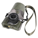 T&auml;iskattega PU Kaamerakott Fujifilm X-M5 jaoks P&otilde;rutuskindla Kaitsega Sametine Vooder Linnalik Minimalistlik Disain Army Green gray