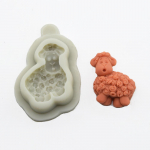 Silikoonvorm 1tk lambapits Koogivorm fondantvorm s&uuml;nnip&auml;evatordi kaunistusvahendid &scaron;okolaadivorm valge