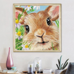 Rhinestone maal Kristall Kodukaunistus Teemantmaal Armas j&auml;nesepea muster Teemanttikandid 30x30CM