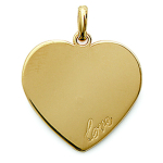 Les Tr&eacute;sors De Lily [C7262] - kullatud  Love  ripats - 27x31 mm (graveerida) kuld