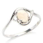 H&otilde;bes&otilde;rmus  Goddess Opal  H&otilde;bevalge (roodiumiga kaetud) - 9 mm 54 valge