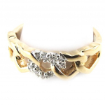 Bague plaqu&eacute; or 'Love' 2 tons - 6 mm 50 kuld