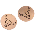 Les Tr&eacute;sors De Lily [Q1029] - Boucles cr&eacute;ateur Acier 'Boho' dor&eacute; ros&eacute; (cr&acirc;ne de bison)- 11 mm Heleroosa