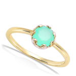 Bague Plaqu&eacute; Or 'Cleapatra' turquoise dor&eacute; (milky) - 7 mm 52 t&uuml;rkiissinine