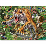 5D teemantmaal T&auml;isringi Jungle Masteri tiigri teemanttikandid 20X30CM