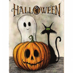 Halloweeni teemantmaaling multifilm Teemanttikandid K&otilde;rvitsa T&auml;is &uuml;mmargune kummitus teemantmaal 20X30CM