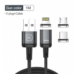 KUULAA magnetiline laadimiskaabel Kiirlaadimine USB-t&uuml;&uuml;pi C-kaabel Magnet mikro-USB-andmelaadimiskaabel telefonikaabel iPhone'i USB-juhtme jaoks 3+plug 1M