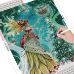 5D Teemanttikandid J&otilde;ulupuu t&auml;isruudu puur Teemantmaaling Maastiku Rhinestone Kit Naise sisekujundus koduks Full Round (20X30CM)