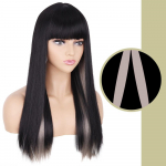 MERISIHAIR s&uuml;nteetilised pikad sirged mustad parukad naistele tukkidega Lolita Cosplay kuumakindel kiust parukas Daily Party