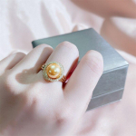 BELLA BOX klassikaline naiste s&otilde;rmus lahtise suurusega tsirkoonist h&otilde;bedast peened ehted Resizable kuld