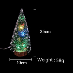 LED-valgusti mini kunstliku j&otilde;ulupuu kaunistuste festivali lauaplaat Miniatuurne Snow Frost j&otilde;ulupuu kaunistus 25 cm