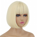 XINRAN naiste s&uuml;nteetiline helelilla parukas Cosplay l&uuml;hikesed sirged Bob-juuksed tukkidega lilla parukas &otilde;lgade pikkusega Halloweeni peoparukas