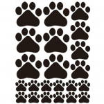 22 tk/leht Koerte k&auml;paj&auml;ljed Eemaldatavad seinakleebised kleebised Lastekodu