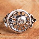 H&otilde;bes&otilde;rmus, Statement-ehted, K&auml;sitsi valmistatud s&otilde;rmus, Kingitused talle, P&auml;ikese ja Kuu s&otilde;rmus 4.5