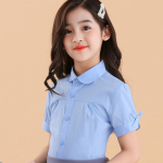 Suvised teismeliste t&uuml;drukute l&uuml;hikesed s&auml;rgid lastele Koolivormid L&uuml;hikeste varrukatega V&auml;ikelapsed T&uuml;drukud Valged Pluusid Beebit&uuml;drukute R&otilde;ivad Topid 140