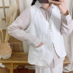 Johnature Summer Vintage All Match varrukateta vestid vabaaja &uuml;hev&auml;rvilised kardigan taskud, n&ouml;&ouml;biga naiste vestid, topid One Size must