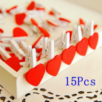 Uus 15 tk Korea s&uuml;damekujuline s&uuml;dameklamber Puidust s&uuml;damest puidust klamber DIY puidust klamber M&auml;rkmete kaust