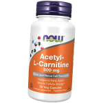 Atset&uuml;&uuml;l L-karnitiin, Acetyl L-Carnitine 500, Now Foods 50 k&ouml;&ouml;giviljakapslit (72128070) 50vcaps