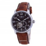 Zeppelin LZ127 Graf Open Heart Leather Automatic 7666-4 76664 Meestekell must