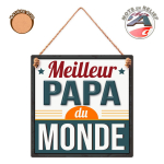 Les Tr&eacute;sors De Lily [R3815] -  Maailma parima isa  kujuline puidust tahvel - 18x18 cm mitmev&auml;rviline